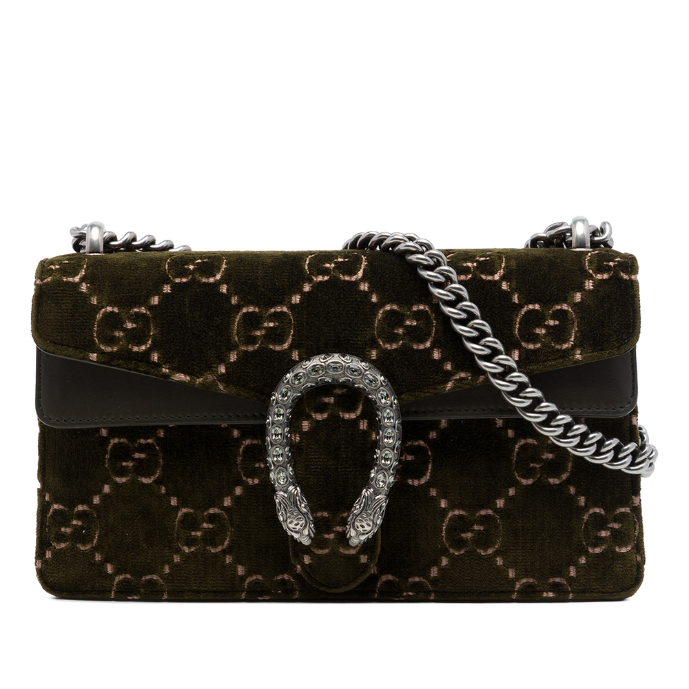 Pre-Loved Gucci Medium GG Velvet Dionysus Crossbody